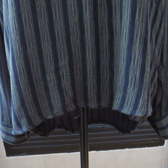 Rock & Republic Women's Green/Black Striped Lace Up Tunic L EUC - Picture 4 of 9